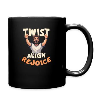 Chiropractor Twist Align Rejoice - Full Colour Mug - black - Right