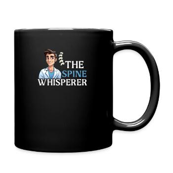 Chiropraktiker Der Wirbelsäulenflüsterer - Tasse einfarbig - Schwarz - Rechts