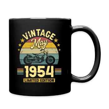 Biker 70 Years 1954 May 70 Years Anniversary - Full Colour Mug - black - Right