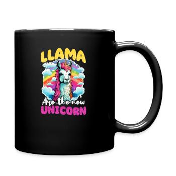 Llama Lover Llama Are New Unicorn - Full Colour Mug - black - Right