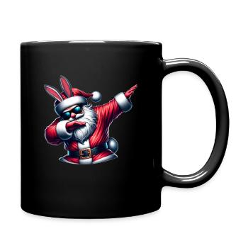 Dabbing Père Noël oreilles de lapin Noël - Mug uni - noir - Droite