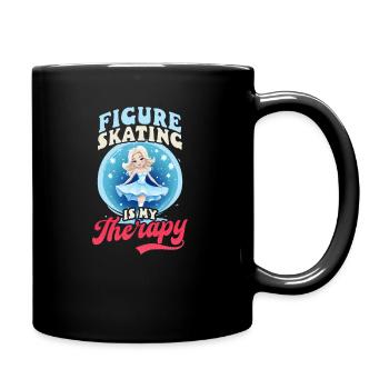Eiskunstlauf-Therapie - Tasse einfarbig - Schwarz - Rechts