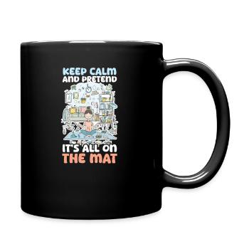 Yoga Instructor Keep Calm and Pretend All on the M - Full Colour Mug - black - Right
