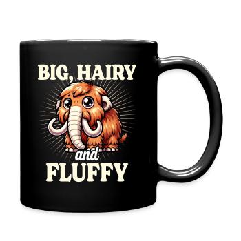 Humor Wolliges Mammut verehrt Mammutmann - Tasse einfarbig - Schwarz - Rechts