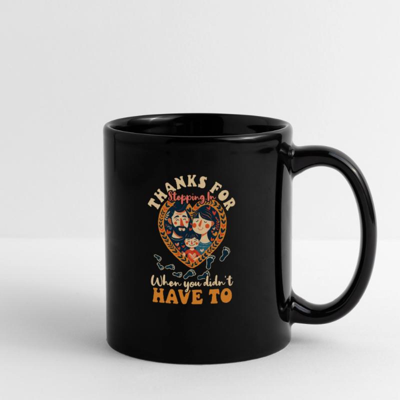 Muttertag Stiefmutter Danke Einspringen Tasse einfarbig