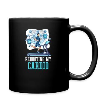 Network Engineering Rebooting Is My Cardio - Full Colour Mug - black - Right
