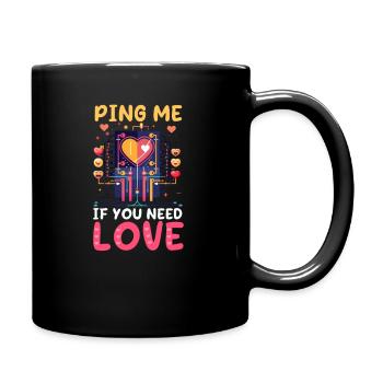 Network Engineering Ping Me If You Need Love - Full Colour Mug - black - Right
