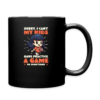 Une maman de football ne peut pas s'entraîner avec ses enfants - Mug uni - noir - Droite