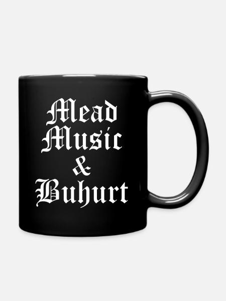 Met-Musik Béhourd Mittelalterfestival - Tasse einfarbig - Schwarz