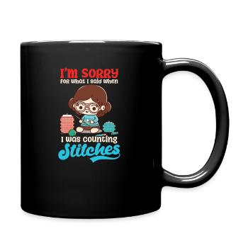 Häkeln Sorry, ich habe Maschen gezählt - Tasse einfarbig - Schwarz - Rechts