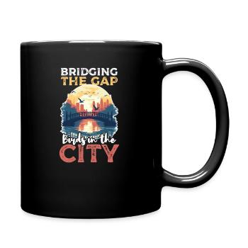 Urban Birdwatching Bridging Gap Birds in the City - Full Colour Mug - black - Right