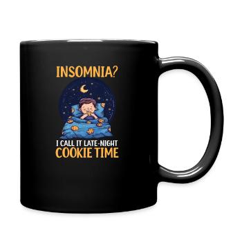 Cookie Lover Insomnia? Late-Night Cookie Time - Full Colour Mug - black - Right