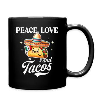 Paix Amour Tacos Adore Tacos Mexicain - Mug uni - noir - Droite