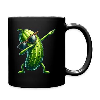 Saure Gurke Dabbing Pickle - Tasse einfarbig - Schwarz - Rechts