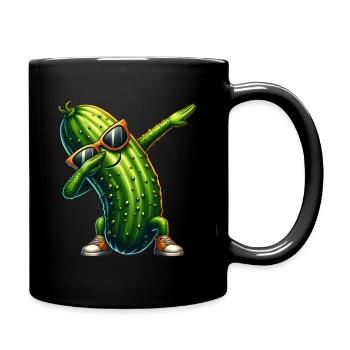 Saure Gurke Dabbing Salatgurke - Tasse einfarbig - Schwarz - Rechts