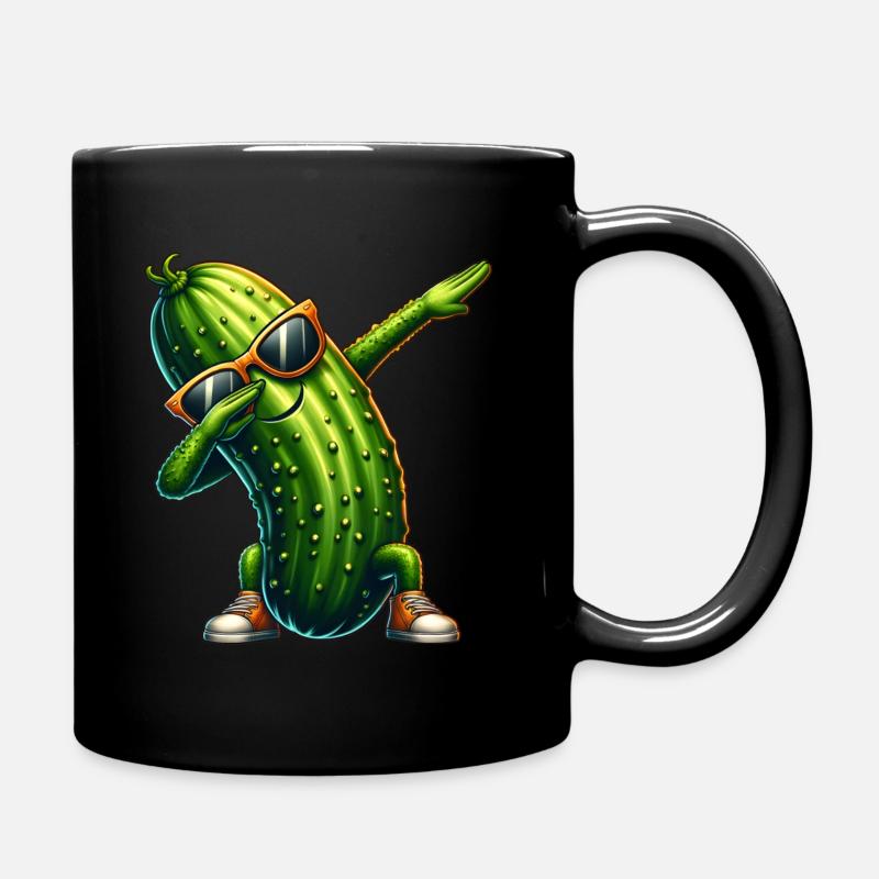 Saure Gurke Dabbing Salatgurke - Tasse einfarbig - Schwarz