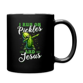Cucumber Jesus Faith Christ - Full Colour Mug - black - Right