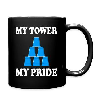 Becher Stapeln Humor Sport Stapeln - Tasse einfarbig - Schwarz - Rechts