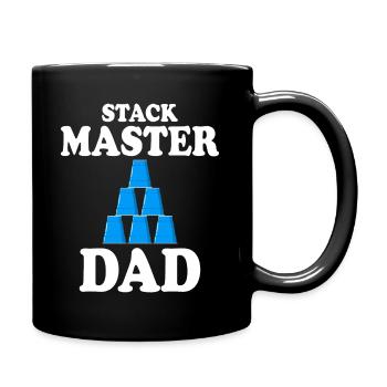 Tassen Stapler Sport Stapeln Papa - Tasse einfarbig - Schwarz - Rechts