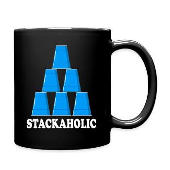 Cup Stacing Stackaholic Sport Stacking - Tasse einfarbig - Schwarz - Rechts