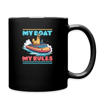Navigation de plaisance Mon bateau Mes règles - Mug uni - noir - Droite