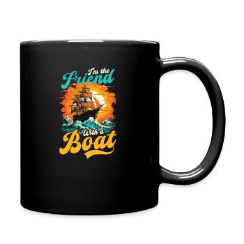 Boating I'm The Friend With A Boat - Full Colour Mug - black - Right