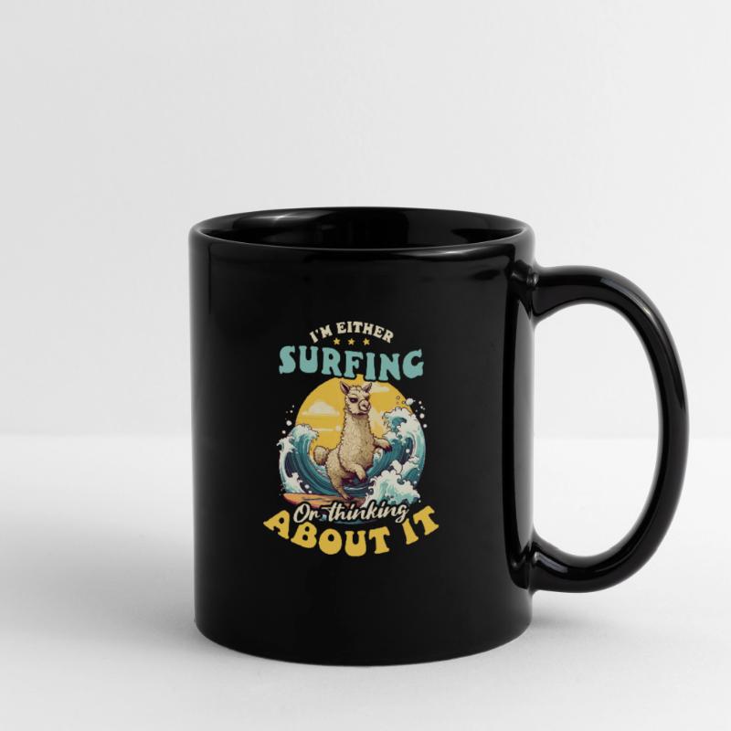 Surfer Surfen oder denken Sie darüber nach Tasse einfarbig