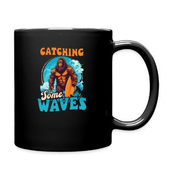 Surfer Catching Some Waves Monster - Full Colour Mug - black - Right
