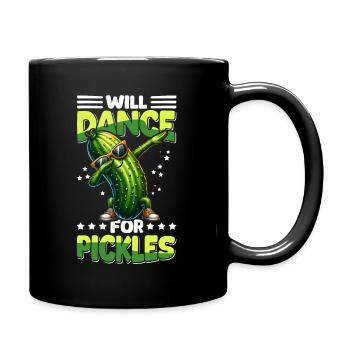 Lustige Gurke Salatgurke Dabbing - Tasse einfarbig - Schwarz - Rechts