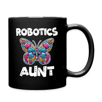 Butterfly Robotic Robot Aunt - Full Colour Mug - black - Right