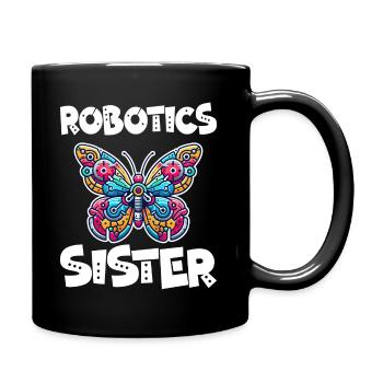 Butterfly Robotic Robot Sister - Full Colour Mug - black - Right