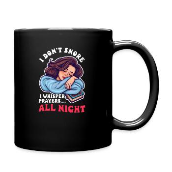 Maman juive Je ne ronfle pas, je murmure des prières - Mug uni - noir - Droite