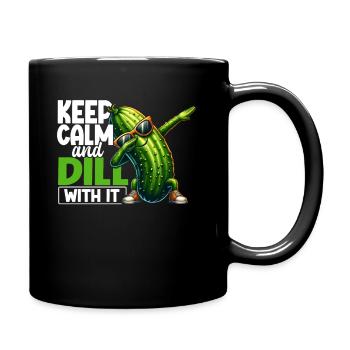 Saure Gurke Dill Lustig - Tasse einfarbig - Schwarz - Rechts