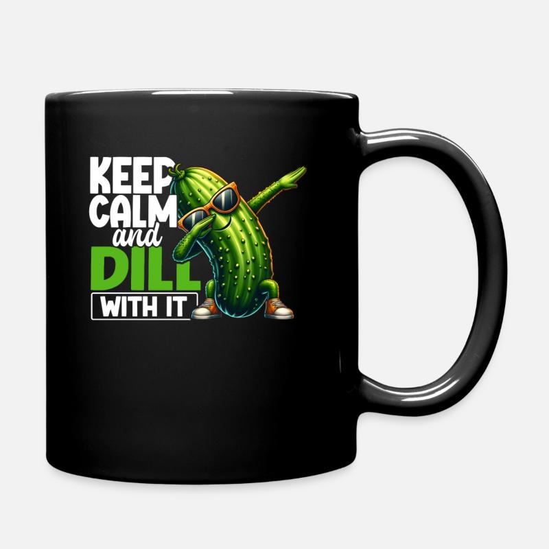 Saure Gurke Dill Lustig - Tasse einfarbig - Schwarz