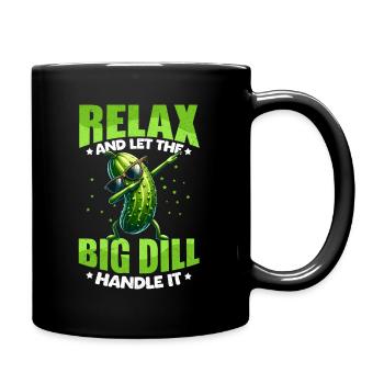 Saure Gurke Dill Vegetarier Vegan - Tasse einfarbig - Schwarz - Rechts