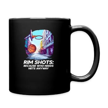 Street Basketball Rim Shots : Parce que qui a besoin de filet - Mug uni - noir - Droite
