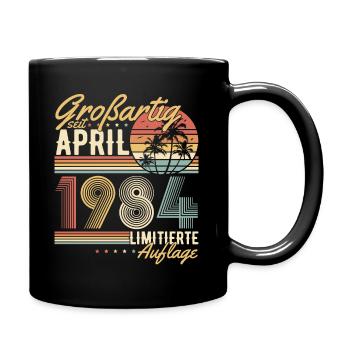 Great Since April 1984 Vintage Birthday - Full Colour Mug - black - Right
