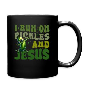 Saure Gurke Jesus Glaube Christus - Tasse einfarbig - Schwarz - Rechts