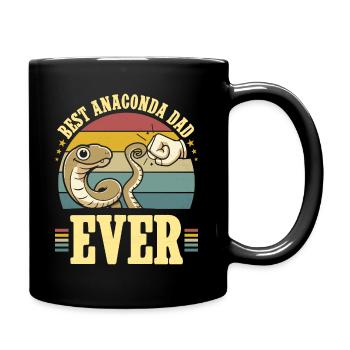Dad Loves Anacondas Animal Snake - Full Colour Mug - black - Right