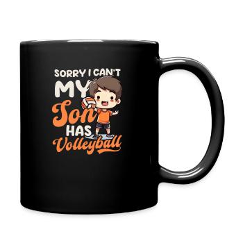 Volleyball Papa Sorry Can't Sohn hat Volleyball - Tasse einfarbig - Schwarz - Rechts