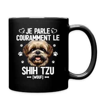 Parler Le Shih Tzu Humour Chien - Mug uni - noir - Droite
