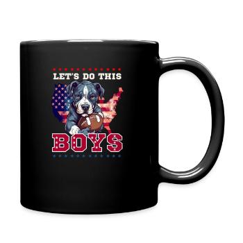 4. Juli Fußball Do This Boys Dog - Tasse einfarbig - Schwarz - Rechts