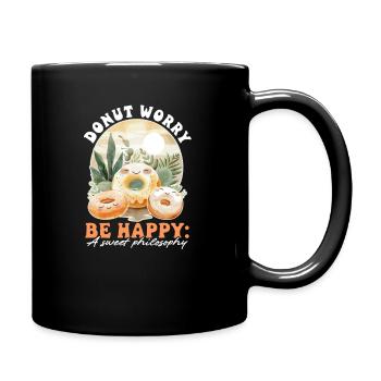 Donut Lover A Sweet Philosophy - Full Colour Mug - black - Right