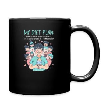 Amateur de crème glacée Amis plus gros minceur moi - Mug uni - noir - Droite