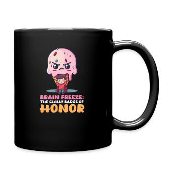 Amateur de crème glacée Brain Freeze Chilly Badge d’honneur - Mug uni - noir - Droite