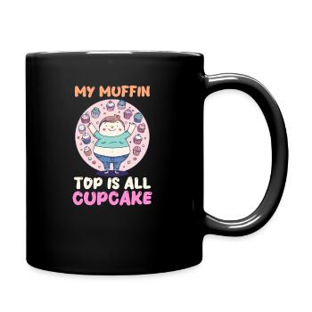 Cupcake Lover My Muffin Top is All Cupcake - Mug uni - noir - Droite