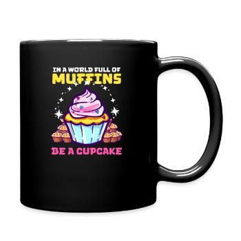 Amateur de cupcakes dans un monde plein de muffins, soyez cupcake - Mug uni - noir - Droite