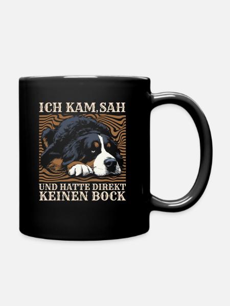 Berner Sennenhund Hundehalter Geschenkidee Humor - Tasse einfarbig - Schwarz