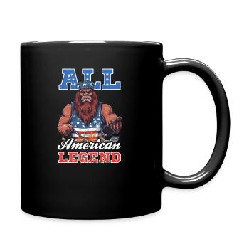 4th Of July BBQ All American Legend - Full Colour Mug - black - Right