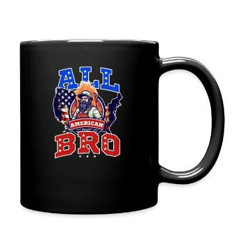 4th Of July BBQ All American Bro - Full Colour Mug - black - Right